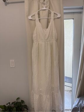 Ingrid & Isabel White Eyelet Maxi Dress with V-Neck